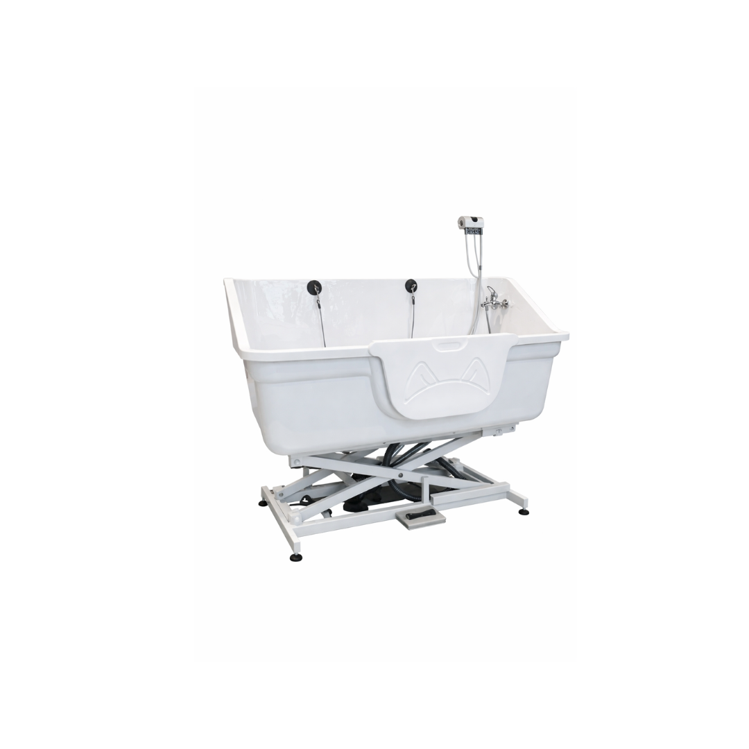 Aeolus Jumbo Fiberglass Bath with Electric Lifting Base