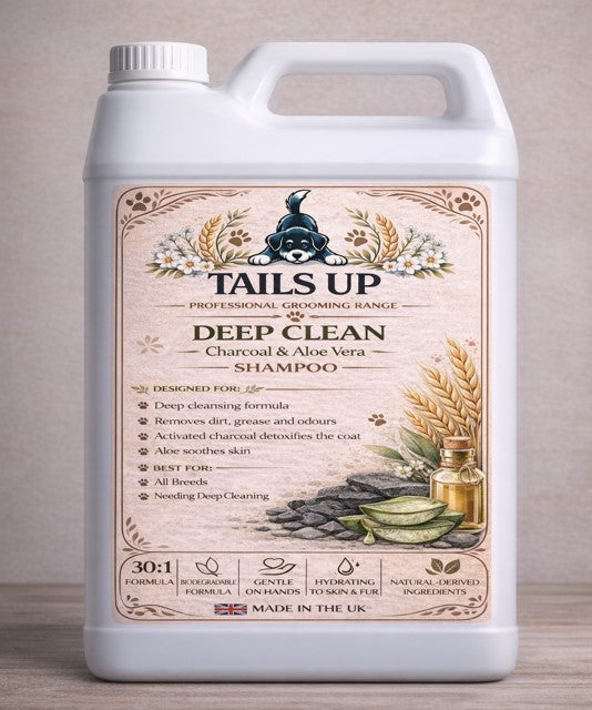 Deep Clean – Charcoal & Aloe Shampoo All Breed Available from June