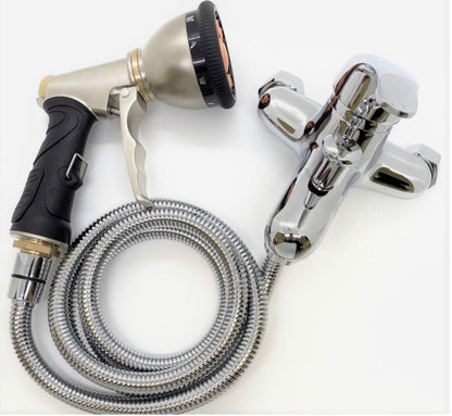 Aeolus dog bath shower hose, sprayer and mixer tap set