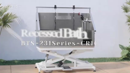BTS 231E Stainless Steel electric lift dog bath with hydro pump