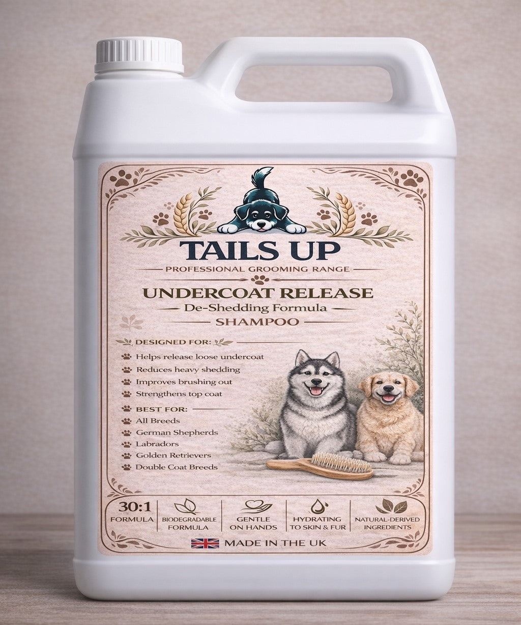 Undercoat Release – De-Shedding Shampoo. Available from June